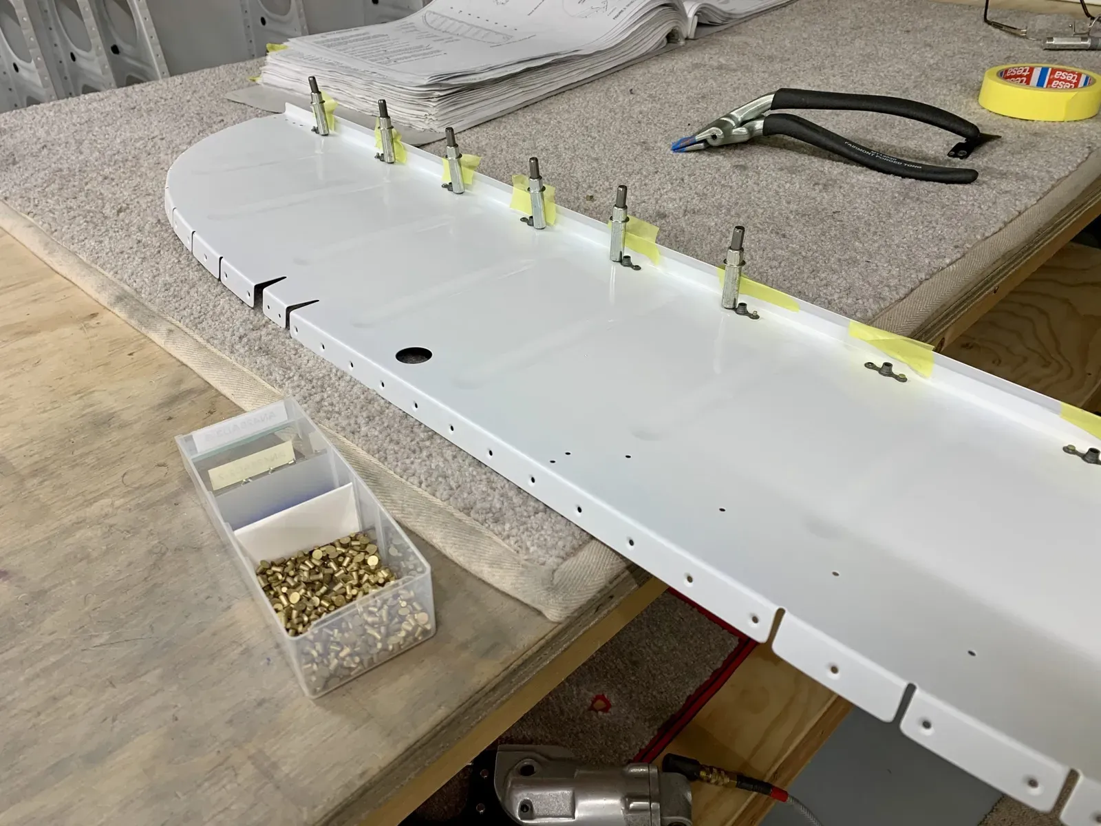 29-19 & 20 Seat Brace & Preparing Section 30 parts