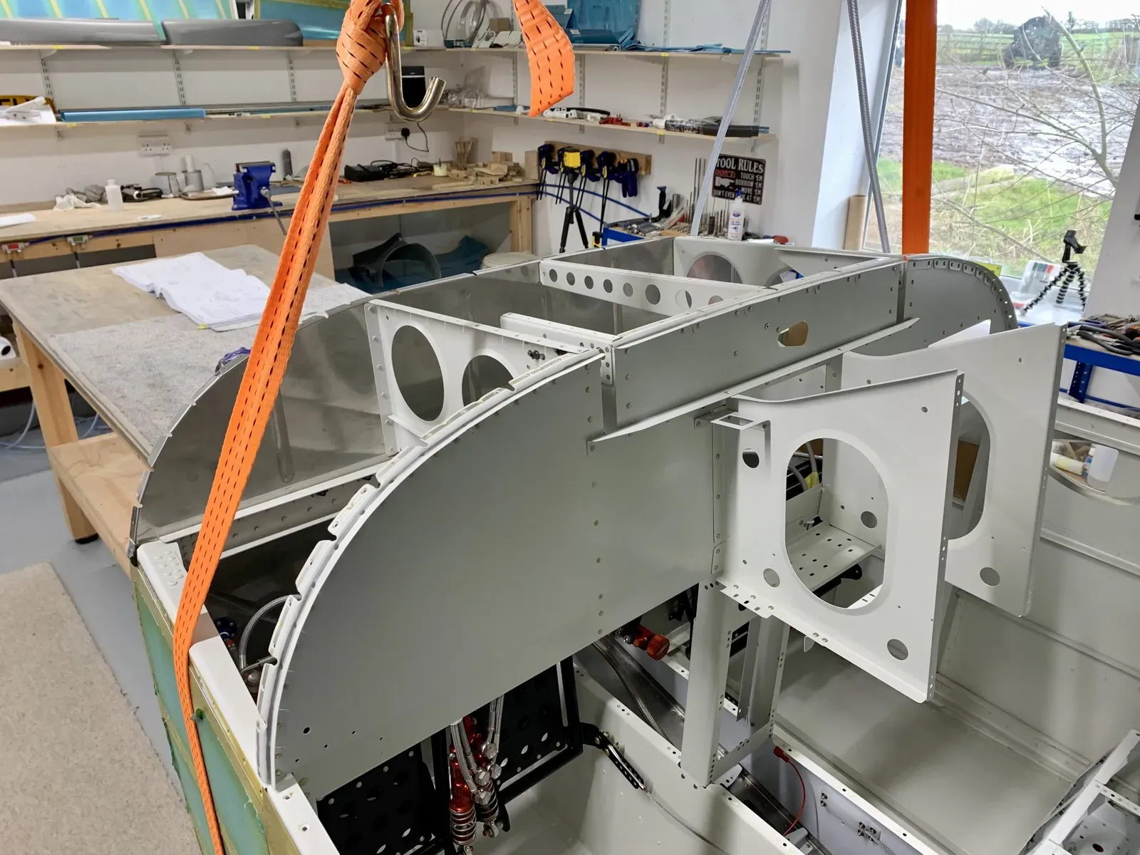 35-08 & 13 Upper Fwd Fuselage Assembly & Panel Frame Assembly